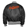 San Francisco Giants Satin Zipper Black Ma 1 Bomber Jacket Back
