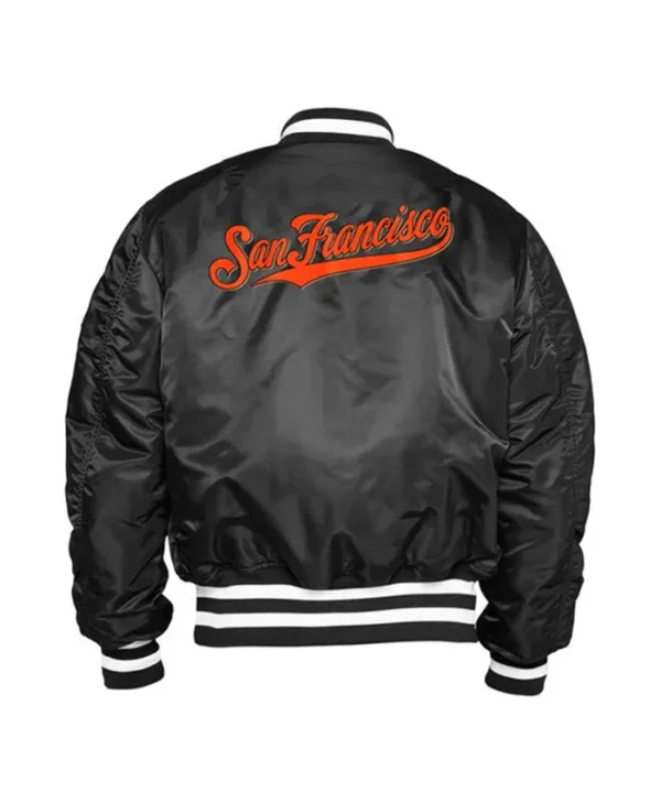 Shop San Francisco Giants Black Ma-1 Jacket For Mens- VJ