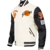San Francisco Giants White And Black Varsity Wool Jacket Side