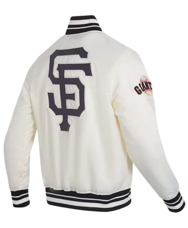 Shop San Francisco Giants White Bomber Jacket For Mens - VJ