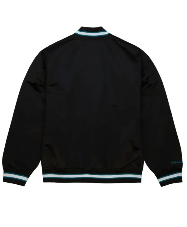 San Jose Sharks Black And Blue Bomber Jacket Back