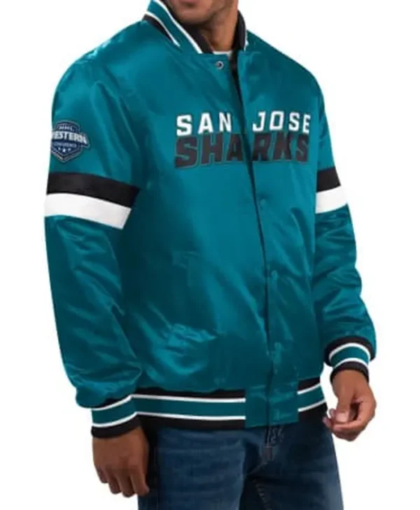 San Jose Sharks Green Bomber Jacket