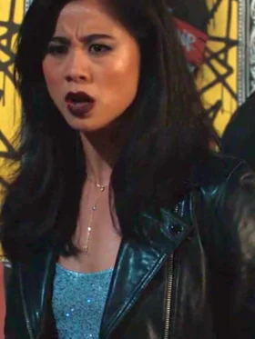 Sarah Franklin Matlock S01 Black Leather Jacket