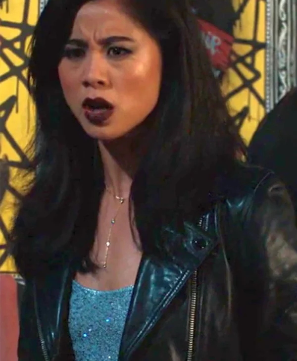 Sarah Franklin Matlock S01 Black Leather Jacket