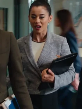 Sarah Franklin Matlock S01 Cropped Tweed Blazer