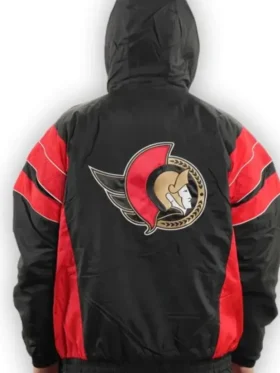 Schroeder NHL Ottawa Senators Black Pullover Jacket Back