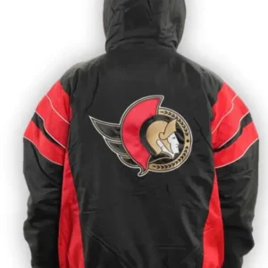Schroeder NHL Ottawa Senators Black Pullover Jacket Back