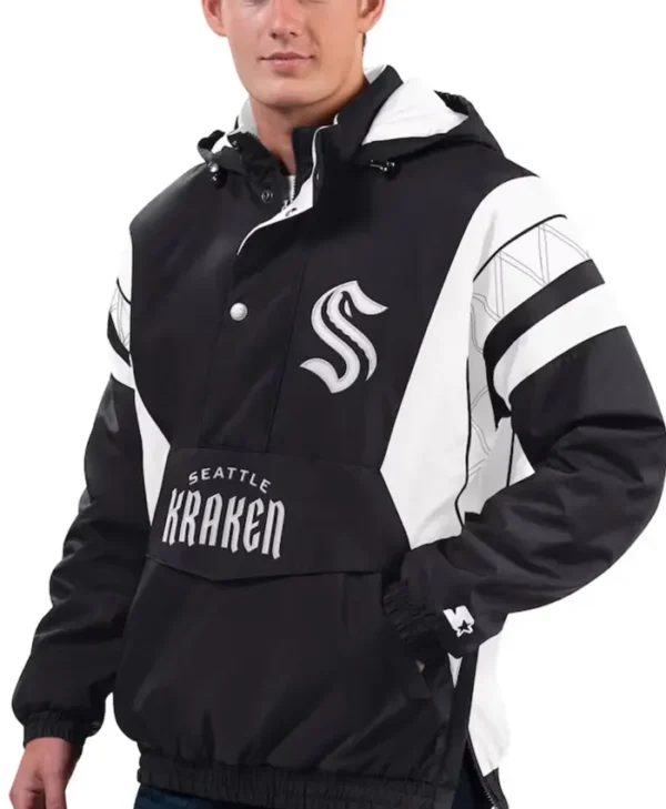 Seattle Kraken Black Anorak Starter Jacket