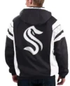 Seattle Kraken Black Anorak Starter Jacket Back