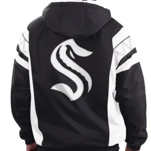 Seattle Kraken Black Anorak Starter Jacket Back