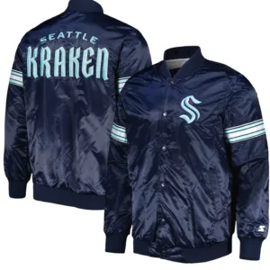 Seattle Kraken Navy Blue Bomber Jacket