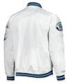 Seattle Kraken White Satin Full Snap Jacket Back
