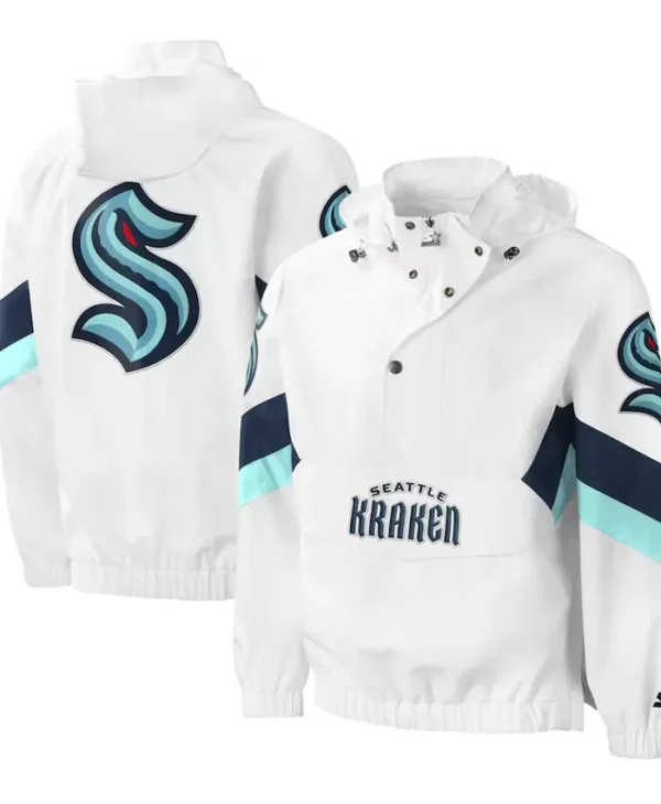 Seattle Kraken White Starter Anorak Jacket