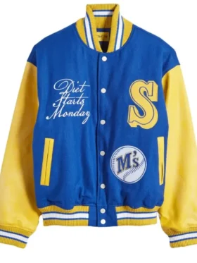 Seattle Mariners Blue And Yellow Varsity Wool Jacket