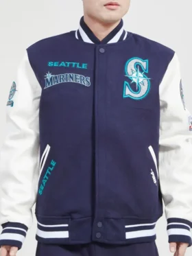 Seattle Mariners Letterman Wool Varsity Jacket