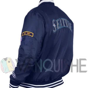 Seattle Mariners Satin Ma-1 Bomber Jacket