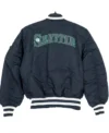 Seattle Mariners Satin Ma 1 Bomber Jacket Back