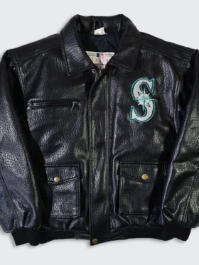 Seattle Mariners Vintage Black Leather Jacket