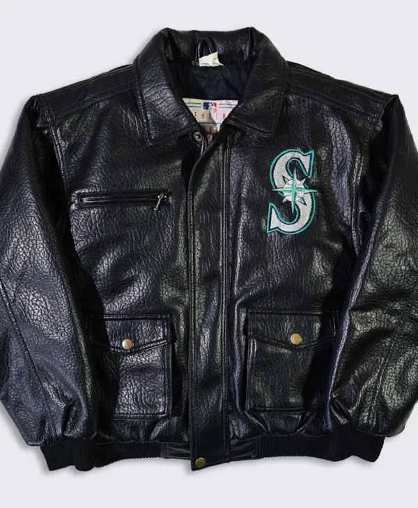 Seattle Mariners Vintage Black Leather Jacket