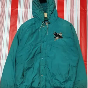 Sharks Full Snap Starter Hooded Jacket