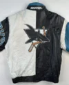 Sharks Starter Leather Vintage Jacket Back