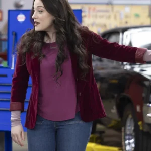 Shifting Gears S01 Kat Dennings Maroon Blazer 2