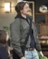 Shifting Gears S01 Lucas Neff Grey Bomber Jacket Front