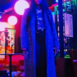 Shop Ariana Debose Love Hurts Wool Leopard Coat