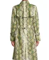 Shop Birdie Grosse Pointe Garden Society Snake Print Green Coat