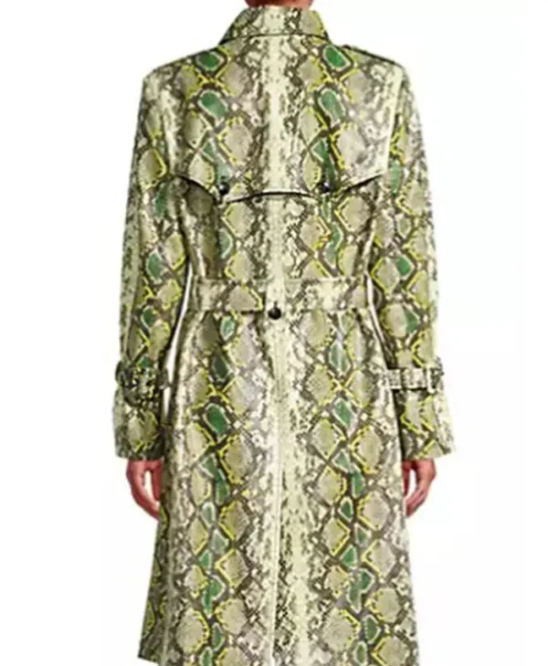 Shop Birdie Grosse Pointe Garden Society Snake Print Green Coat