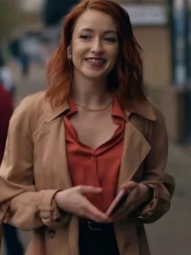 Shop Emily Tennant The Wish Swap Brown Cotton Coat