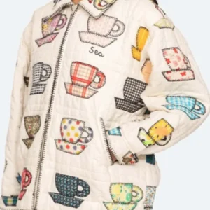 Shop JoAnna Garcia Sweet Magnolias Swisher Tea Cups Print Jacket