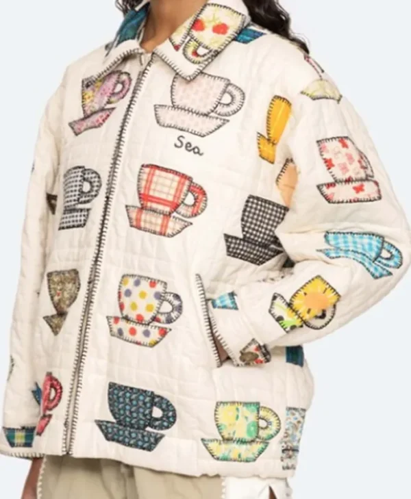 Shop JoAnna Garcia Sweet Magnolias Swisher Tea Cups Print Jacket