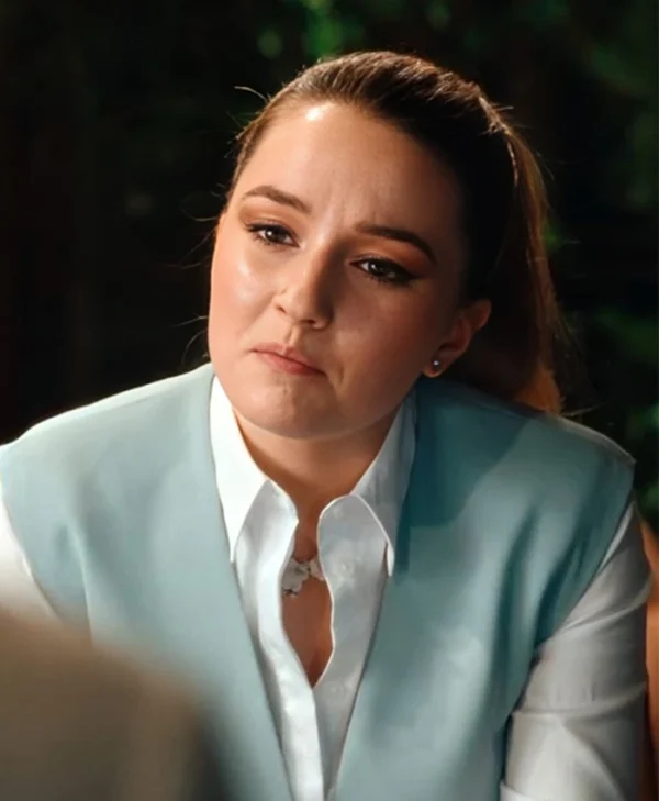 Shop Kaitlyn Dever Apple Cider Vinegar Blue Vest