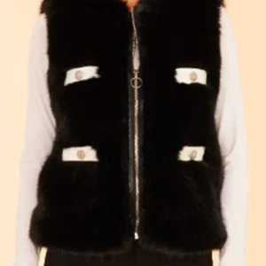 Shop Kat Richardson Beyond The Gates Black Fur Vest