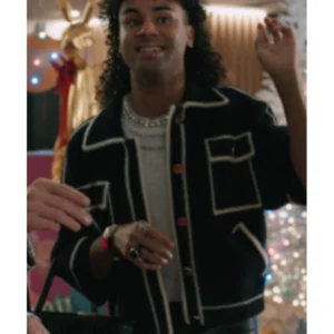 Shop Laird Elsbeth Black Cropped Wool Jacket