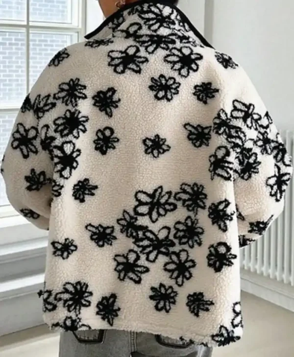 Shop Love Is Blind S08 Floral Teddy Sherpa Jacket