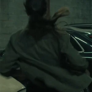 Shop Susan Duffy Reacher S03 Green Cotton Jacket