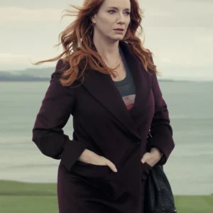 Small Town Big Story S01 Christina Hendricks Wool Coat