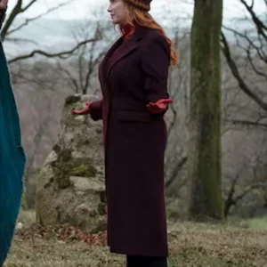 Small Town Big Story S01 Christina Hendricks Wool Coat Back