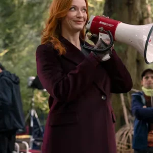 Small Town Big Story S01 Christina Hendricks Wool Coat Front