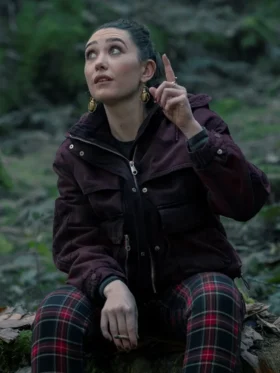 Small Town Big Story S01 Evanne Kilgallon Maroon Jacket