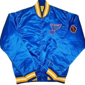 St Louis Blues 1990s Blue Satin Jacket