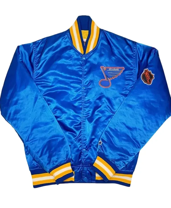 St Louis Blues 1990s Blue Satin Jacket
