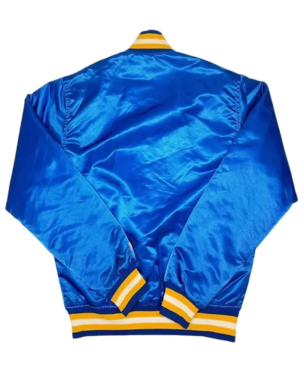 St Louis Blues 1990s Blue Satin Jacket Back