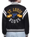 St Louis Blues Team Logo Varsity Satin Jacket Back