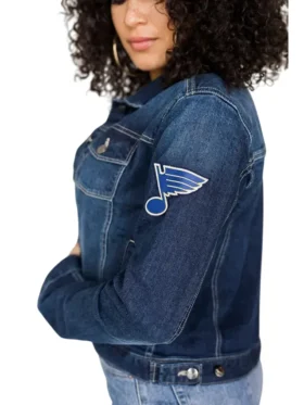 St Louis Blues Trucker Jacket Back