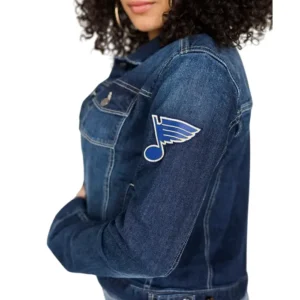 St Louis Blues Trucker Jacket Back