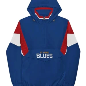 St Louis Blues Vintage Half Zip Jacket