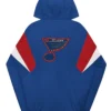 St Louis Blues Vintage Half Zip Jacket Back